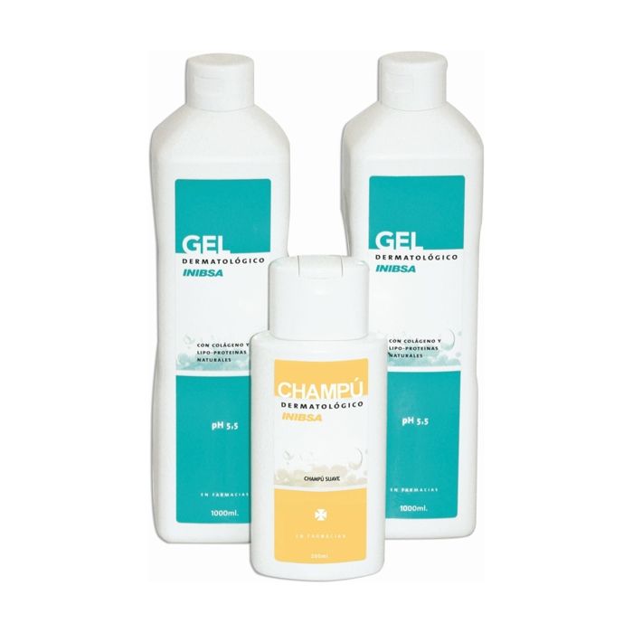 INIBSA PACK GEL 1L+1L + CHAMPU 200 ML
