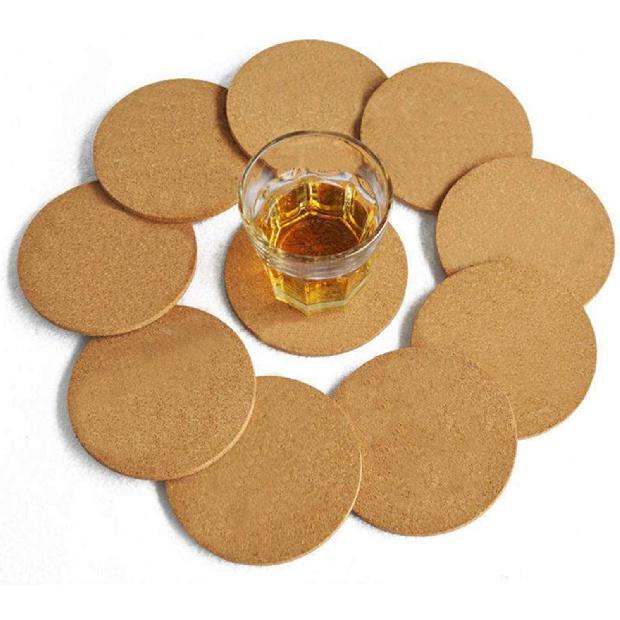 12 Pcs Cork Coaster for Drink, Absorbent Heat Resistant Reble Tea or Coffee Coaster, Blank Coasters for Crafts,Warm Gifts Cork Coasters for Relatives