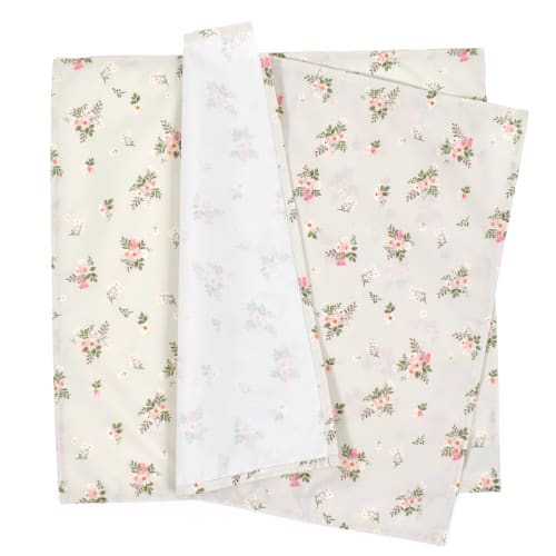 COLORFUL CANDY STYLE Lunch Cloths/School Lunch Napkins (45cm x 45cm), Water-Repellent, No-Iron, Set of 2, Petit Bouquet Design, Water-Repellent, Light