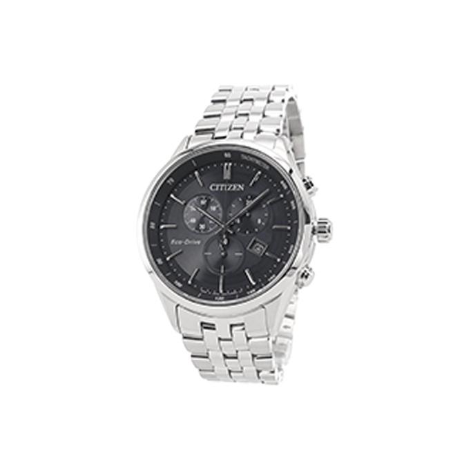 CITIZEN Коллекция Eco-Drive Часы на кварцевом механизме с питанием от света Ремешок из нержавеющей стали AT2140-55E Black Dial