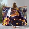 Anime Blue Lock Football Cartoon Flannel Blanket,Ultra Soft Warm Plush Throw for Home Bedroom Bed Sofa Cover Office Camping Gift