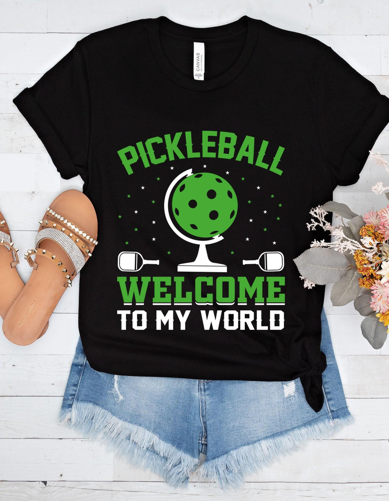 Pickleball Welcome to My World, pickleball shirt, pickleball tshirt, pickleball lover shirt, whiffle ball, pickleball gift XL