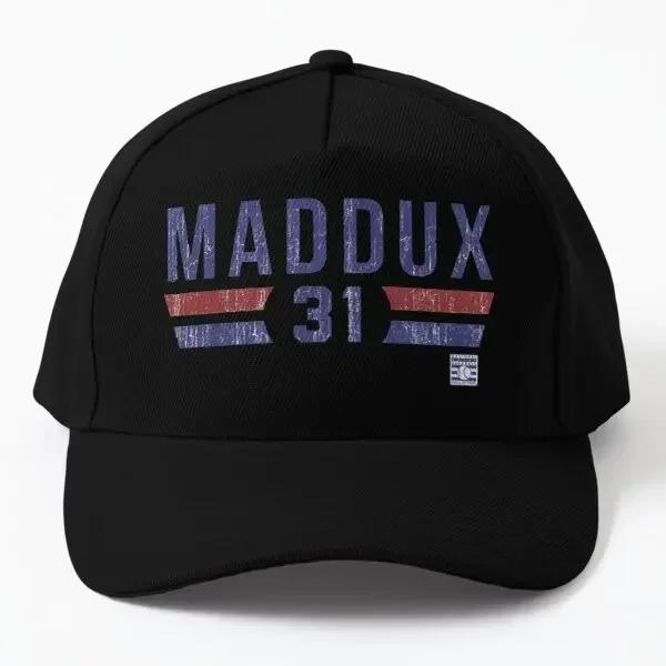 Greg Maddux Font Signatures  Baseball Cap Hat Boys Women Casual Hip Hop Casquette Outdoor Printed Sun Black Bonnet Black