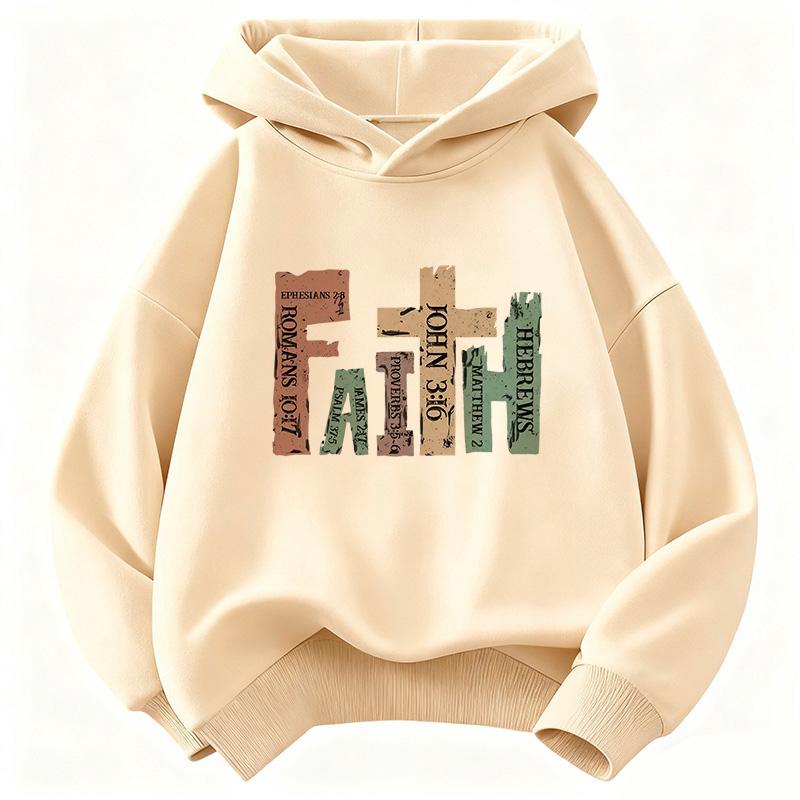 Vintage Faith Colorful Design Hoodie Kids Children's Sweatshirt Hoody Casual Hoodies for Boys Girls Clothes