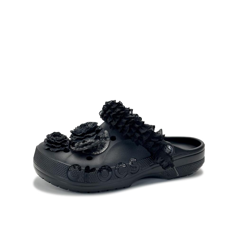 

Crocs Baya Classic клоги EVA Темно-синий Розовый Beya Пляжные Туфли с Отверстиями Женские Черные 39-40 чёрный