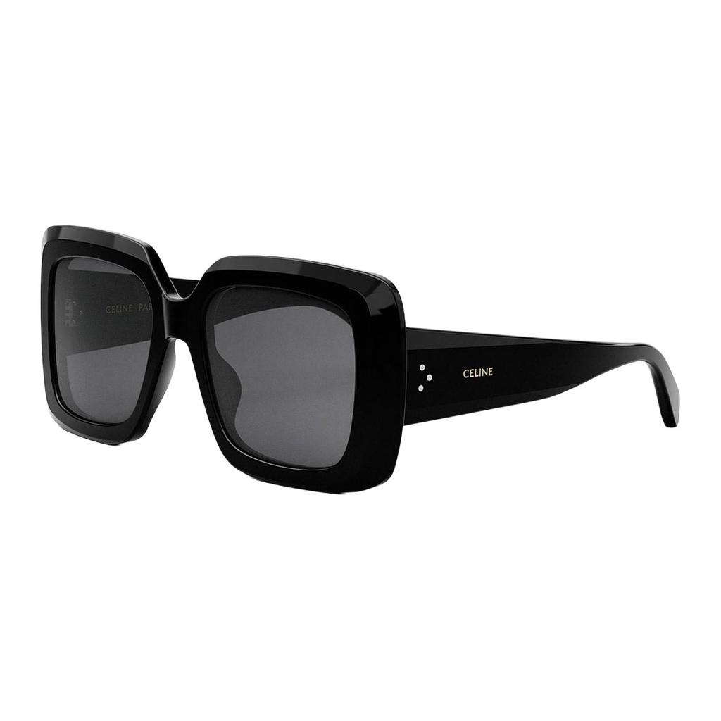 Celine Square Acetate Sunglasses With Mirror Legs Unisex sunglasses Black CL40263I5401A