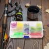 115pcs T Tail Soft Bait Set with Jig Head Hook Fishing Lure Accessories Set Soft Fishing Lure Tackle Box