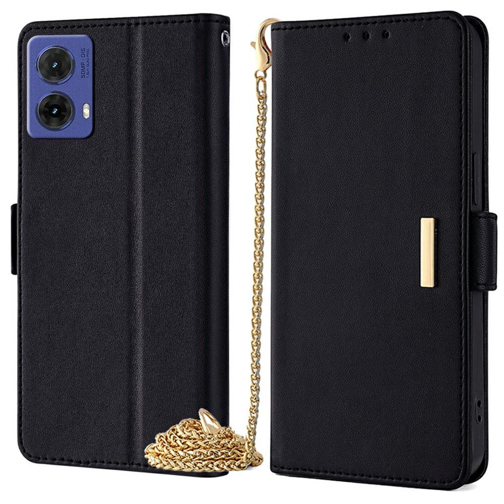 Für Motorola Moto G85 5G/S50 Neo 5G Hülle PU Leder Brieftasche Ständer Handyhülle mit Umhängegurt