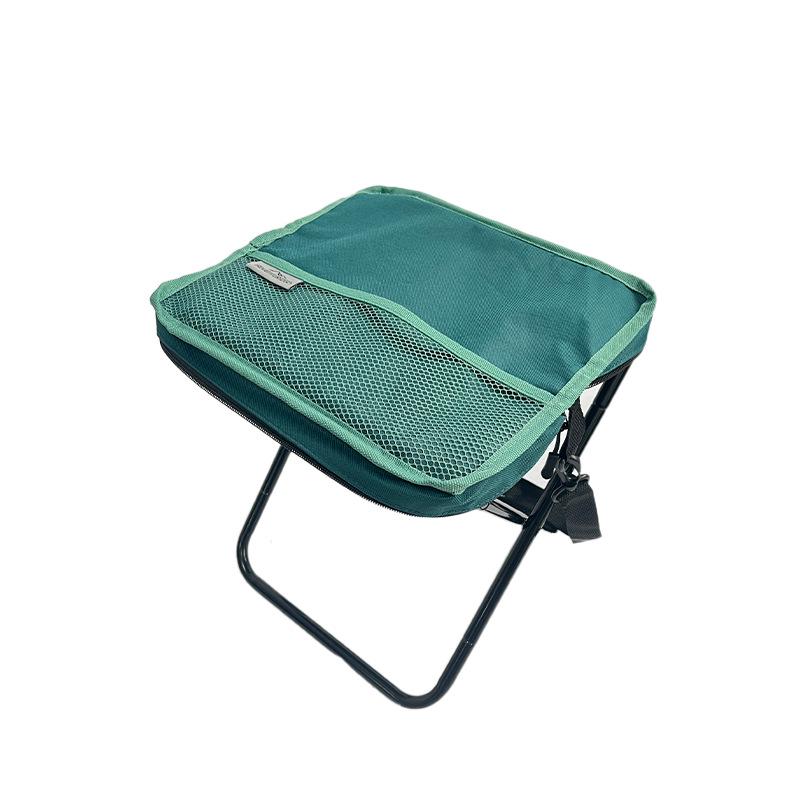 Portable Folding Stool & Pencil Case Combo - Compact Outdoor Chair & Clutch Bag