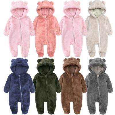 Korean-Style Newborn Romper: Warm Autumn/Winter Outfit for Boys & Girls