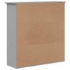 vidaXL BODO Grey Solid Pine Wood Glass Door Cabinet 355079