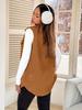 Damen Herbst/Winter Plüschweste mit Revers – Knöpfbar, Imitation Lammwolle, Oberbekleidung für einen schicken, entspannten Look