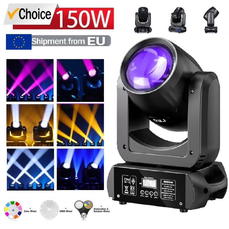100W LED Lyre Beam Moving Head Light | Sound Activated & DMX Control, Includes Flight Case for DJ/Disco/Wedding/Bar Stages
