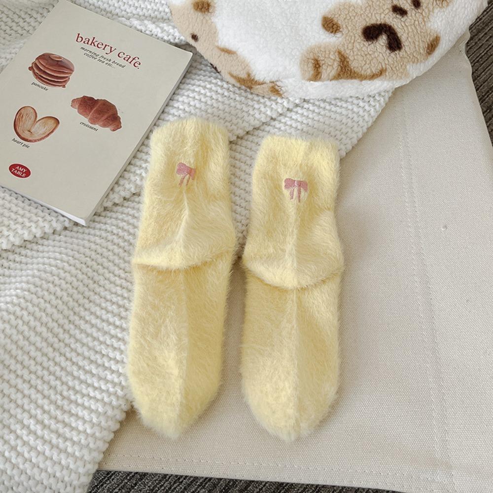 Thick Mid Tube Stockings Footwear Winter Socks Sweet Plush Socks