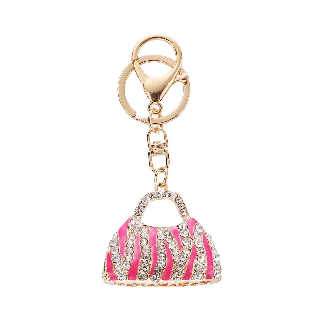 Women's Small Rhinestone Handbag Keychain - Stylish Fragrance-Inspired Accessory