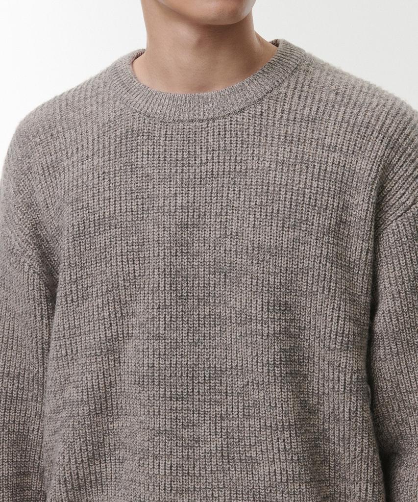 MUSINSA STANDARD Mixed Yarn Crew Neck Knit [Mushroom]