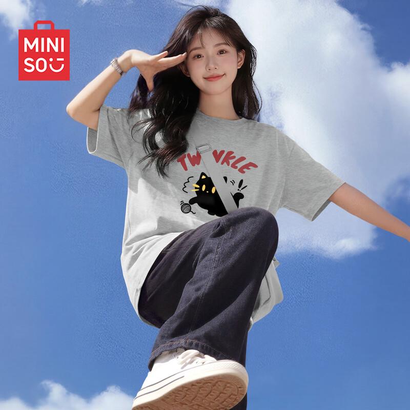 MINISO Women s Pure Cotton Short Sleeve T-Shirt 2XL