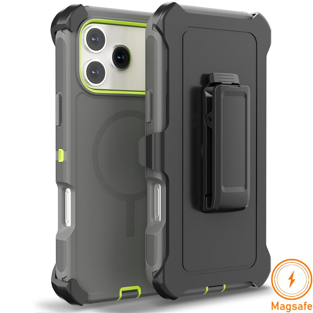 Étui de téléphone magnétique Armor OTT Defender Box pour iPhone 17 Pro Max Air 16 15 14 13 12 Pour Magsafe Robuste Résistant aux chocs Avec clip Housse