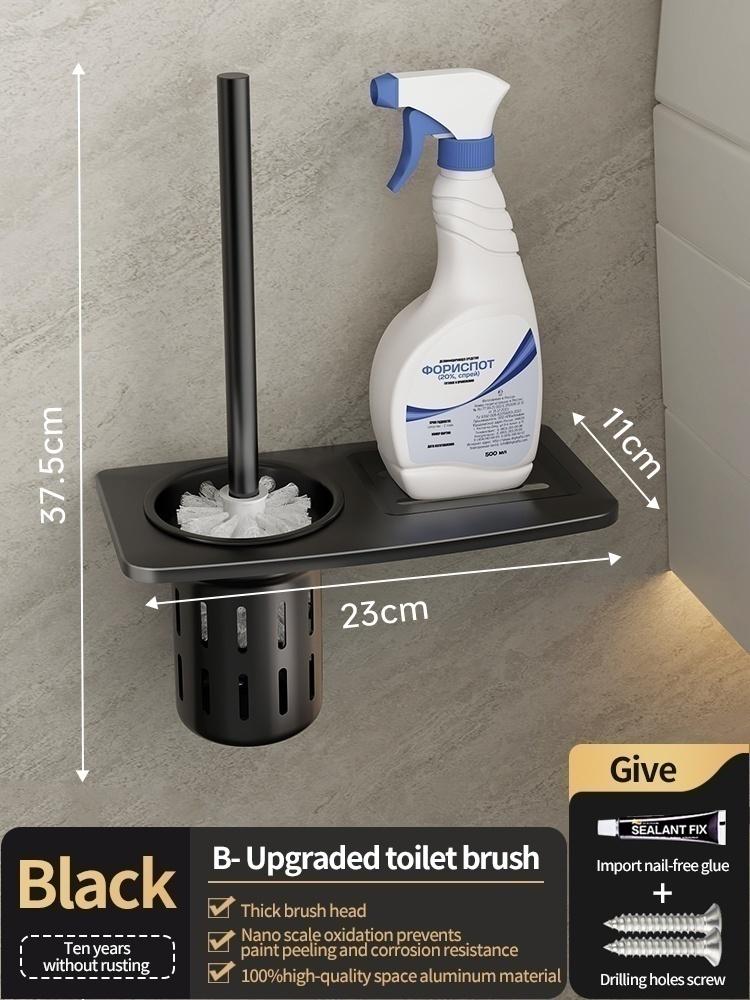 No Drill Bathroom Hardware Towel Rack Black 40CM-60CM Folding Aluminum Towel Rack Holder With Hook Towel Holder Tissue Holder