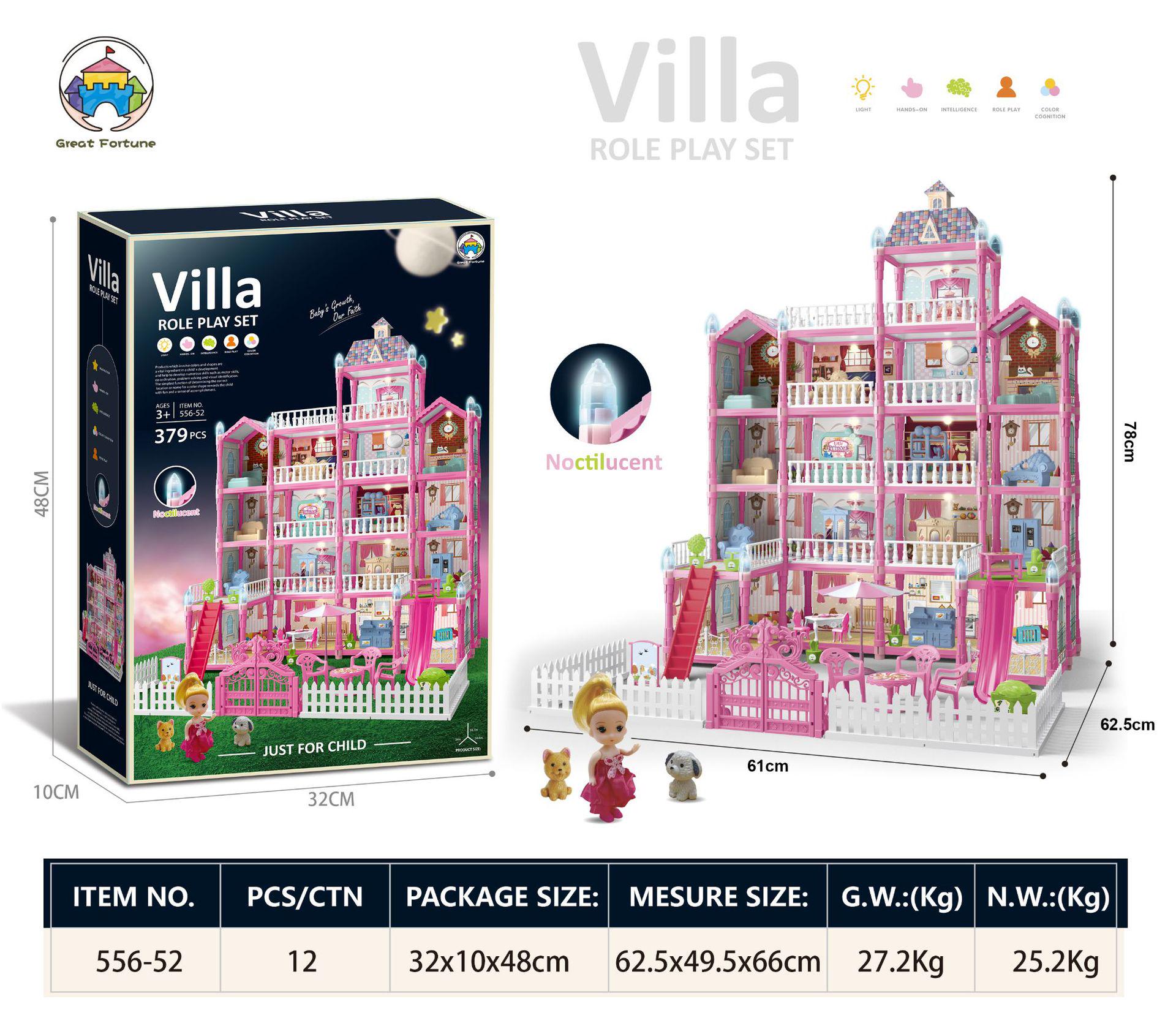 

Детский ролевой замок, строительные блоки, кукольный домик, вилла, рождественский подарок