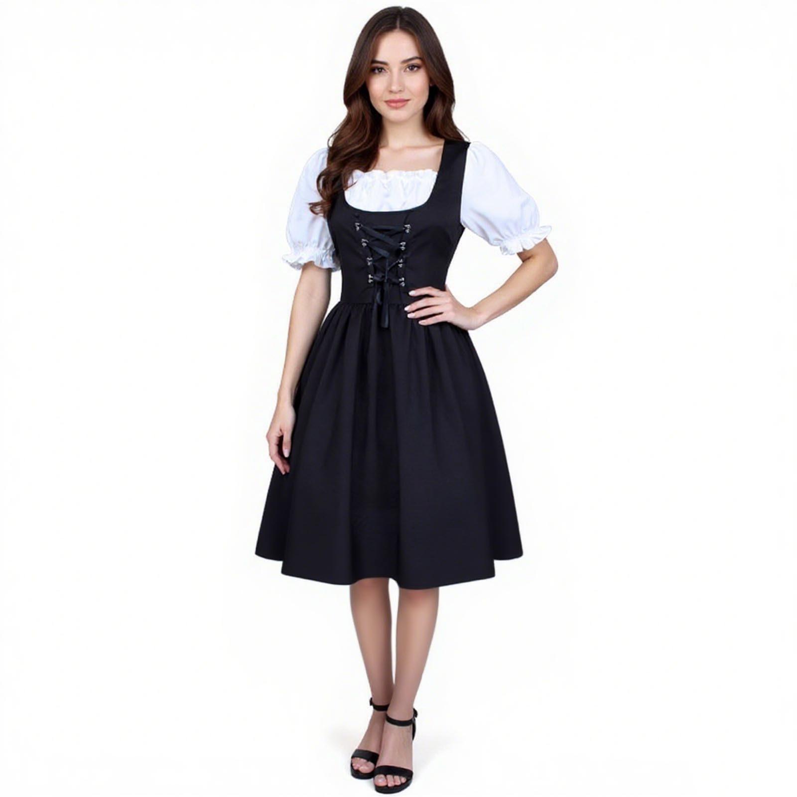 

Женский костюм Октоберфест, платье для баварской пивной девушки L чёрный