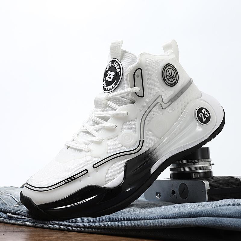 Luminous Basketball Shoes Phantom Actual Combat Men's Shoes Breathable Teenagers Zhongbang Sports Shoes Running Trend Dad Shoes Children