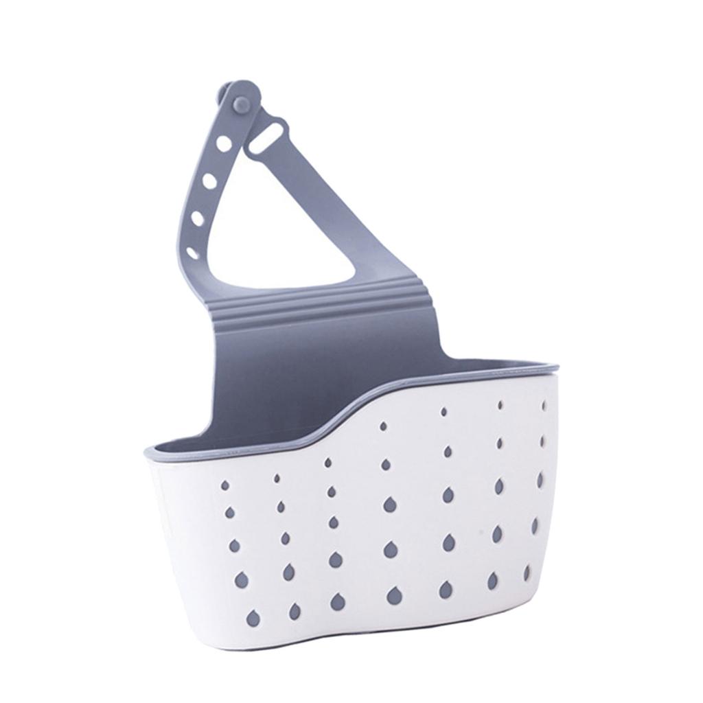 Silicone Hanging Drain Basket Adjustable Sink Hanging Basket Storage Holder for Kitchen Cleaning Essentials