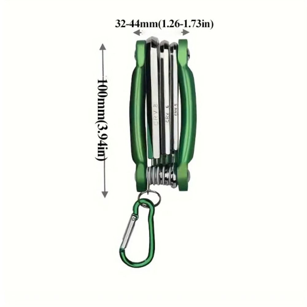Metric Allen Key Folding Tool Collapsible Design Portable Tool Hexagonal Wrench Set  E-Scooter