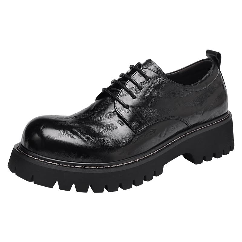 Red Dragonfly Men s Thick-Soled Leather Derby Shoes EU 39