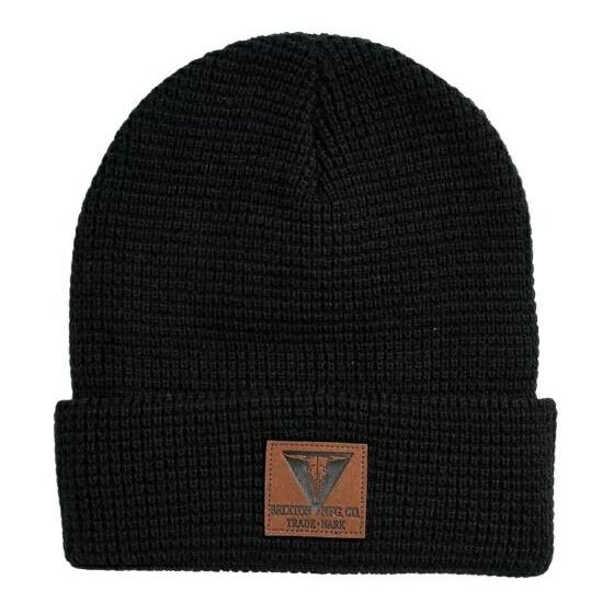 Used Brixton Galveston Waffle Knit Beanie Black Beanie Free Shipping