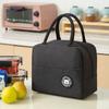 Canvas Thermal Lunch Tote Bag Portable Insulated Lunch Box Bag Foil Fresh Food Container Bag for Women Kids Household Use
