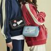 New Champion Fabric Camera Bag, Shoulder Bag Small Unisex Black/Dark Gray/Light Blue U4AACPU28