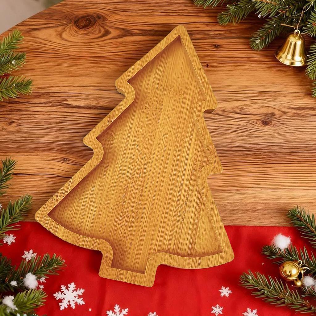 Christmas Serving Platter Wooden Tree Display Christmas Tree Serving Trays For Party For Home Decor Party Fruit Cheese Dessert
