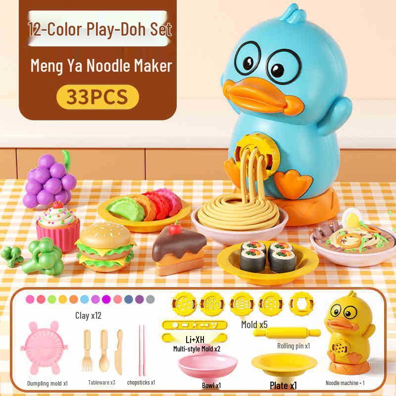 Children s DIY Plasticine Noodle Maker Set - Clay Tableware & Molds Toy for Playhouse Fun