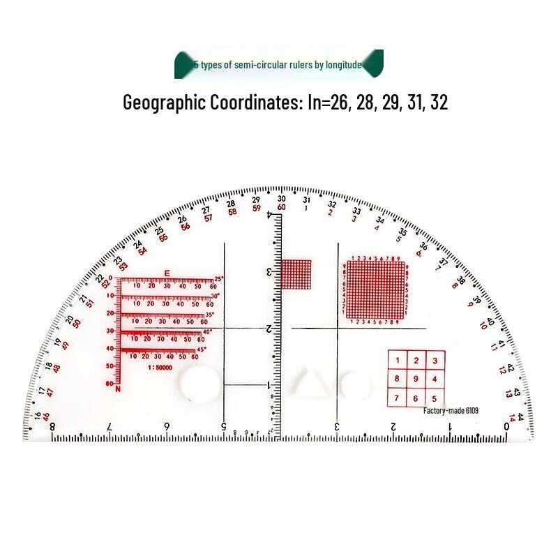 Artillery Commander s Geographic Coordinate Protractor
