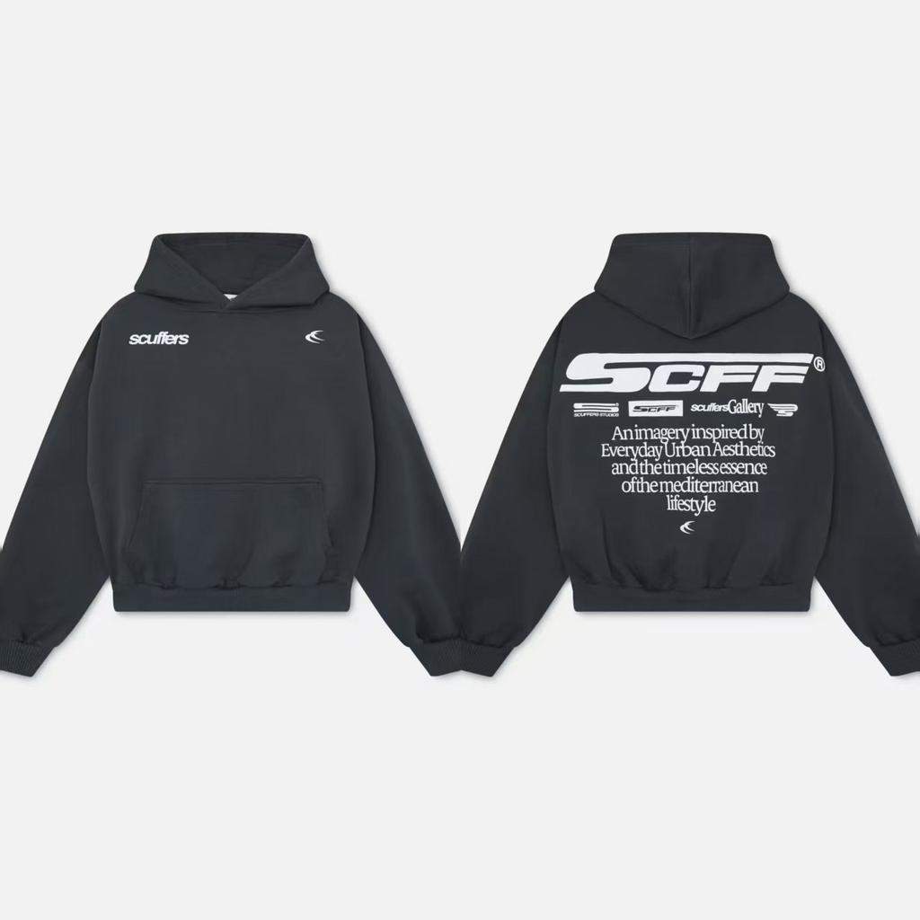 Amerikanischer Stil Bedruckte Design Kapuzenpullover Hip-Hop Verkleidung Schwarze Übergroße Jacken Unisex