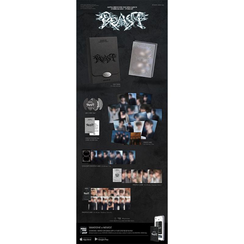 [Pre-order] ALPHA DRIVE ONE - 2ND MINI ALBUM [UNBREAKABLE : BOY BEAST] POSTCARD VER. (MNET PLUS MERCH EVENT)
