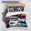 3pcs Custom Name Cartoon Monster High Bedding Set Duvet Cover Closure Includes 1 Duvet Cover & 2 Pillowcases for All Seasons Bedroom Decor