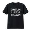 Chillin Like A Villain Vintage Distressed T Shirt Vintage Washed Designer Clothes Unisex Stylish Slightly Casual Breathable