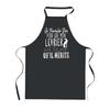 Kitchen Apron - PLANETEE - Greyhound "Work Hard for My Dog" - Black - Polyester - 90x60 Cm