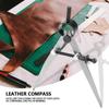 100mm Spring Divider Adjustable Edge Rotating Compass Leather Compass  Leathercraft DIY
