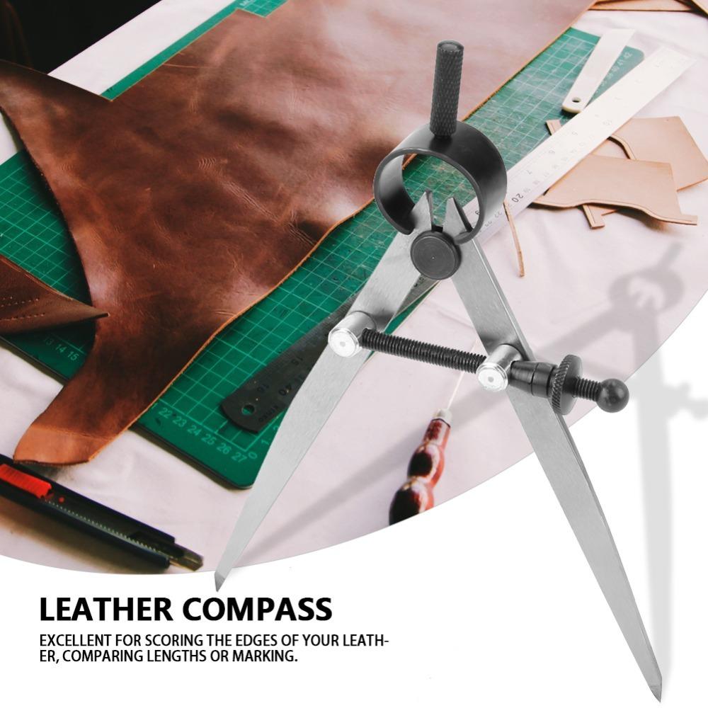 100mm Spring Divider Adjustable Edge Rotating Compass Leather Compass Leathercraft DIY