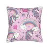 Candy Unicorn Party Pillow Cover Morden Pillow Case For Sofa Car Home Decor Comfy Cushion Cover Birthday Present