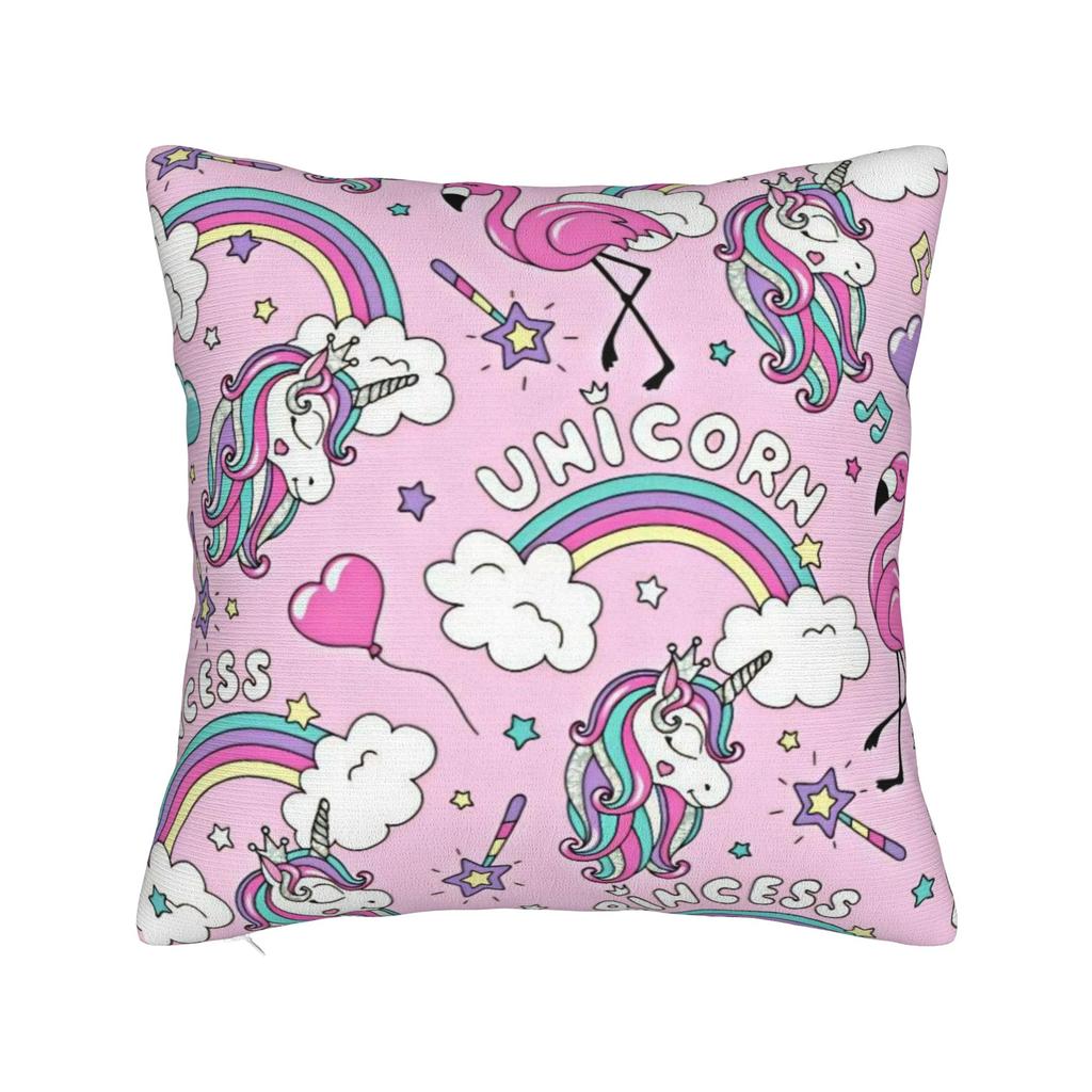 Candy Unicorn Party Pillow Cover Morden Pillow Case For Sofa Car Home Decor Comfy Cushion Cover Birthday Present