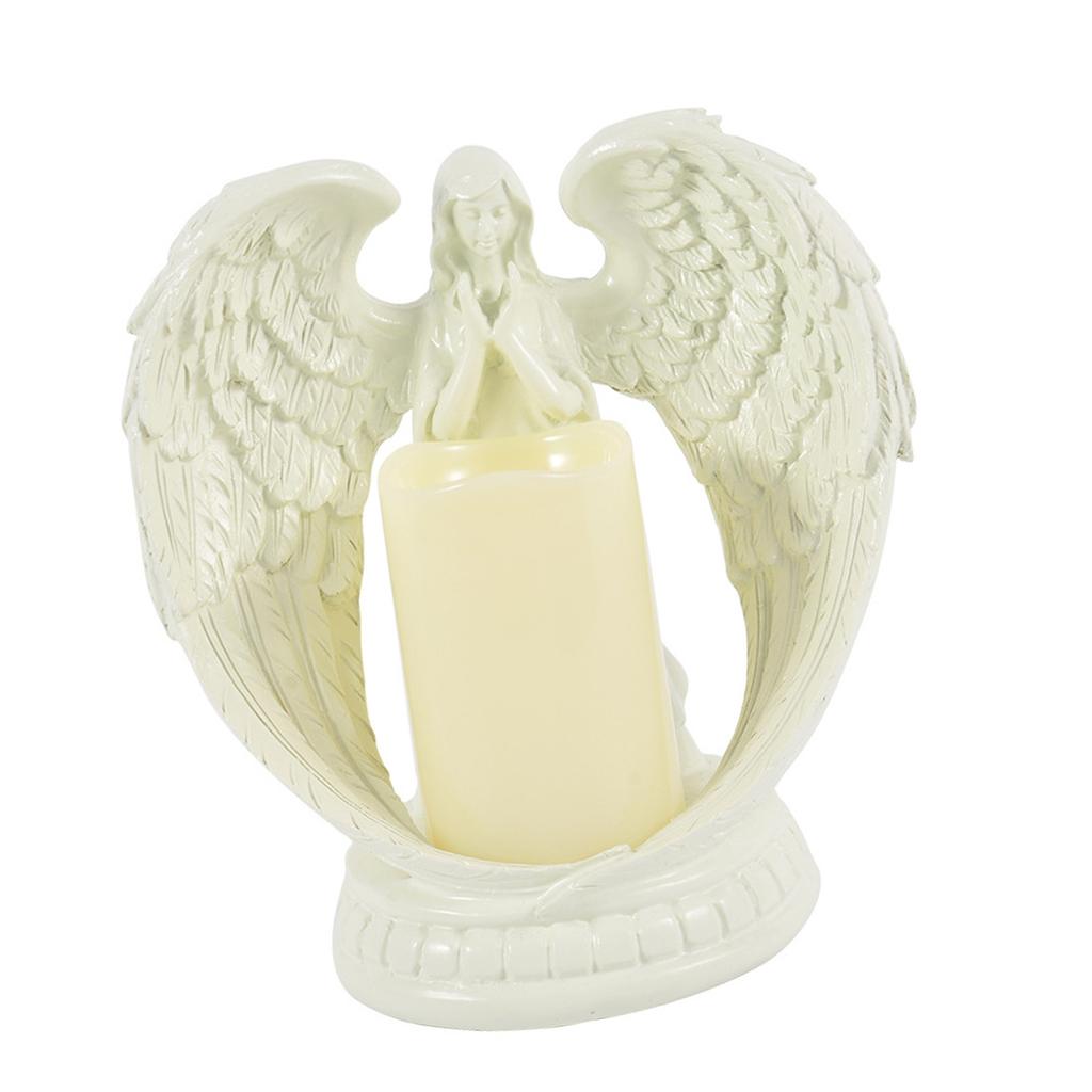 Praying Angel Figurine Retro Elegant Rich Details Decorative Durable Resin Angel Statue for Party