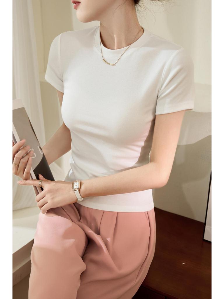2026 Premium Women's Slim-Fit Short-Sleeve Cotton T-Shirt