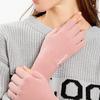 Winter Women's Gloves Leaky Finger Thin Velvet Windproof Coldproof Warm Touch Screen Half Finger Student Gloves