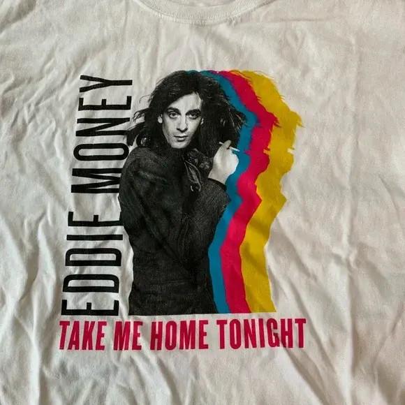 Take Me Home Tonight Eddie Money White T-Shirt Cotton Unisex BSS145 Unisex T-Shirt S