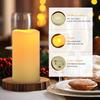 PChero Waterproof LED Candle Lights, Relaxing Warm White Light for Baths, Safe, Energy-Saving, with Remote Control, Suitable for Outdoors, Camping,