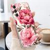 Flowers Leaves Print Case For Samsung S26 Ultra S25 FE S24 S23 S22 Plus S21 A15 A25 A35 A55 A16 A26 A36 A56 A17 A37 A57 5G Clear TPU Soft Cover